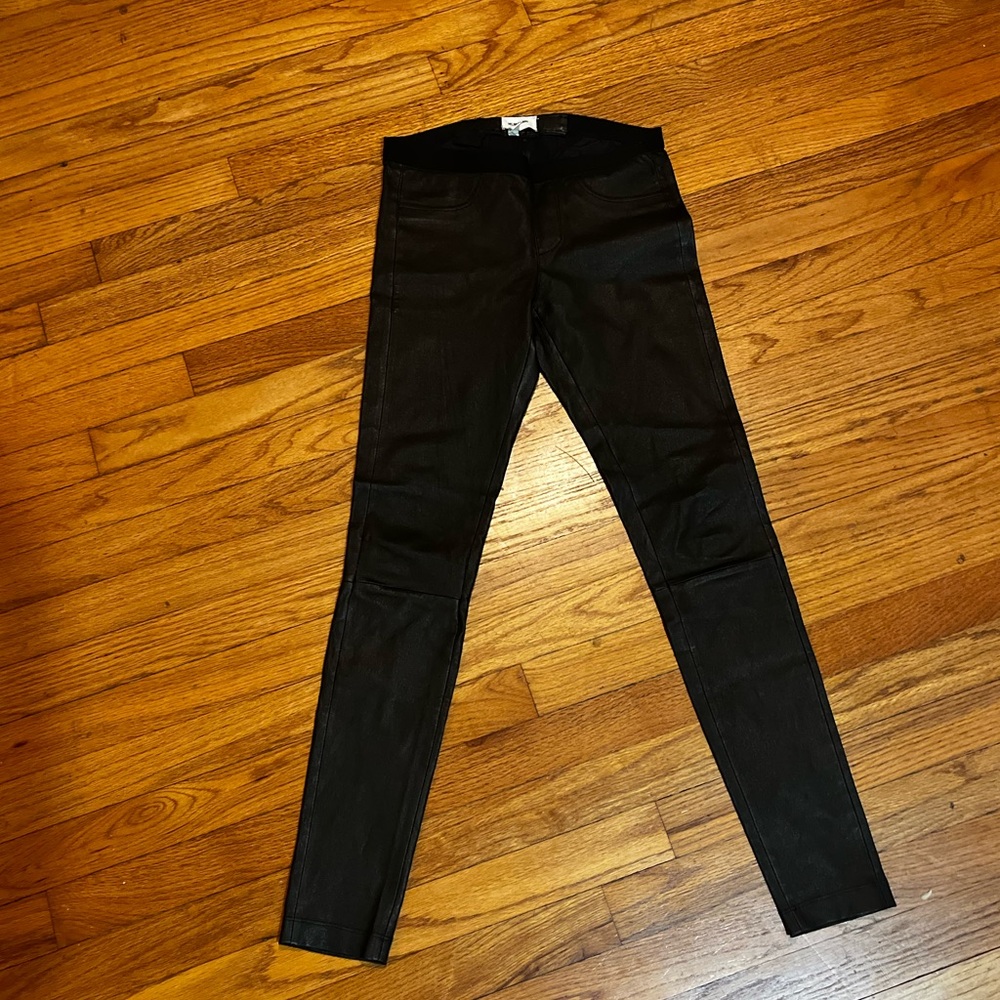HLEMUT LANG LEATHER LEGGINGS